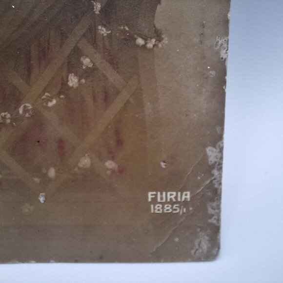 Antique French Lovers Postcard Romantic Scene Listen To Love Poem 1885 Elegant - Picture 2 of 8